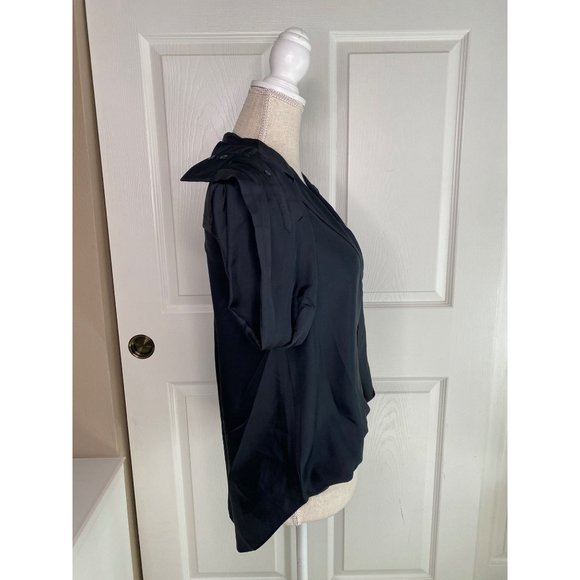 Rag & Bone Dean Shirt Black Silk Size Small New - Picture 3 of 8